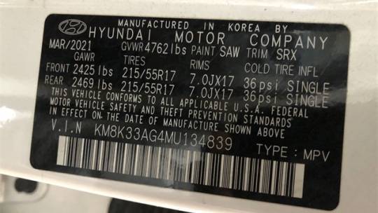 2021 Hyundai Kona Electric KM8K33AG4MU134839