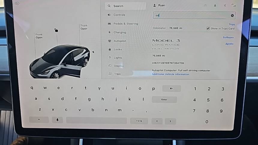 2019 Tesla Model 3 5YJ3E1EB7KF364709