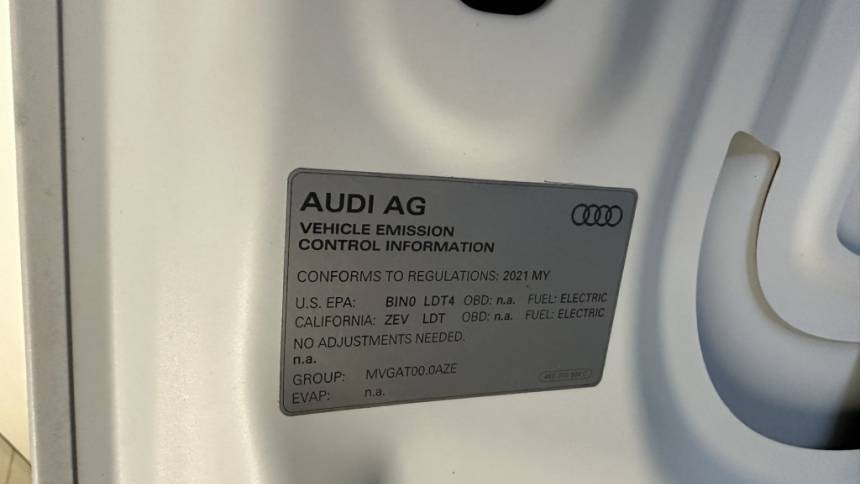 2021 Audi e-tron WA1LABGE7MB010522