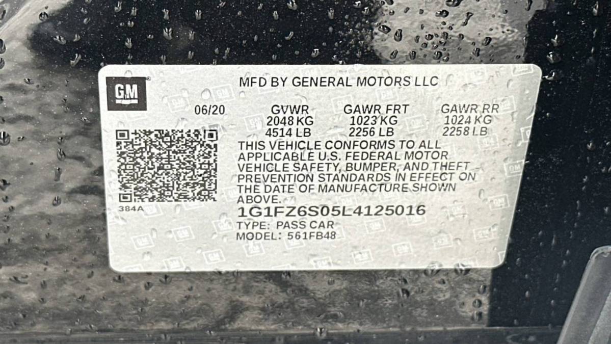 2020 Chevrolet Bolt 1G1FZ6S05L4125016