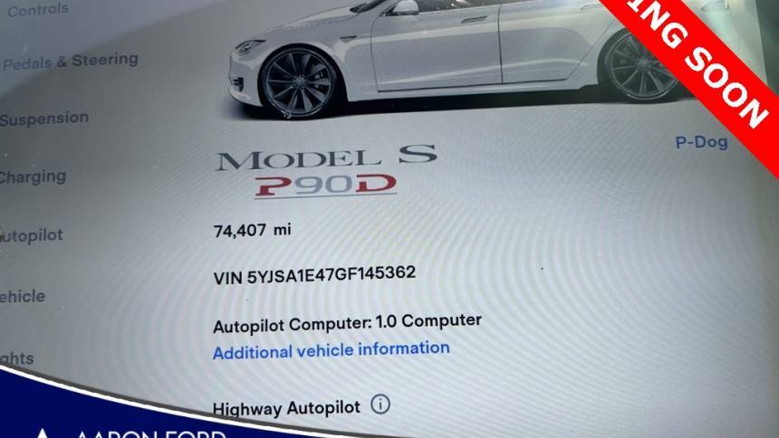 2016 Tesla Model S 5YJSA1E47GF145362