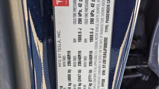 2018 Tesla Model 3 5YJ3E1EA0JF006292
