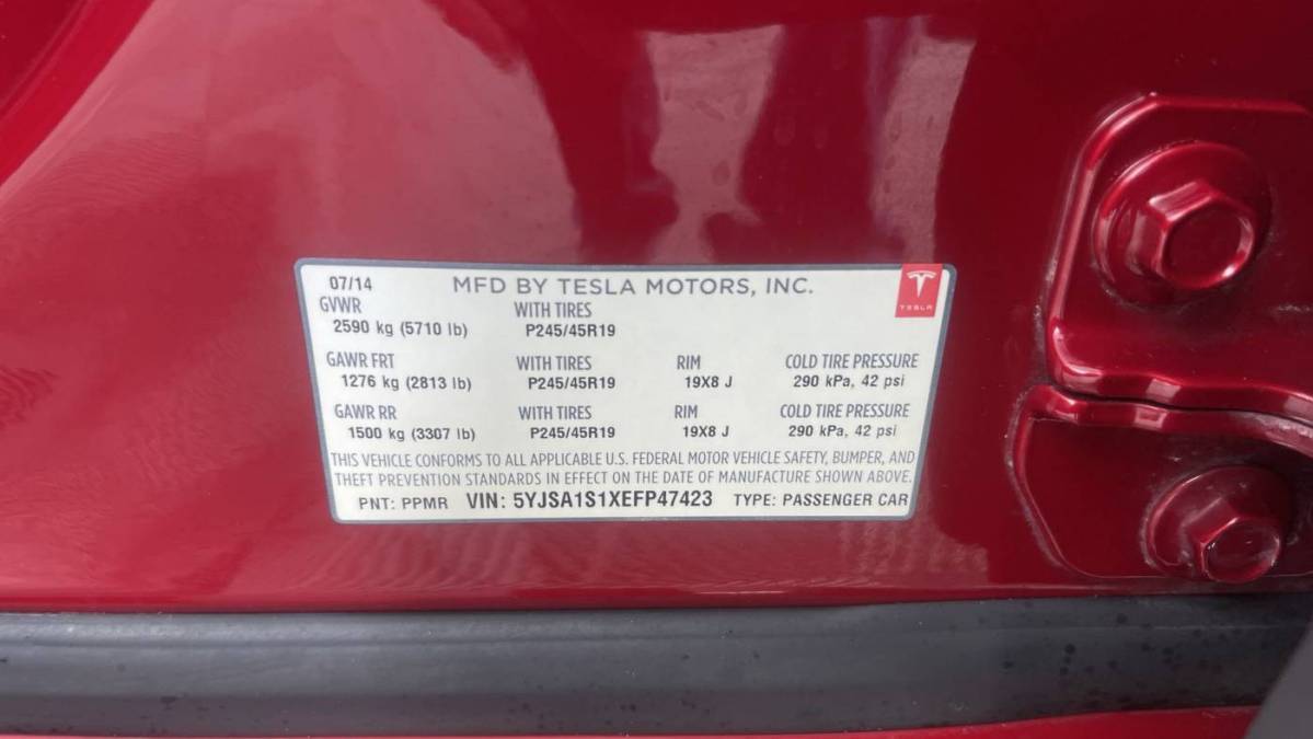 2014 Tesla Model S 5YJSA1S1XEFP47423