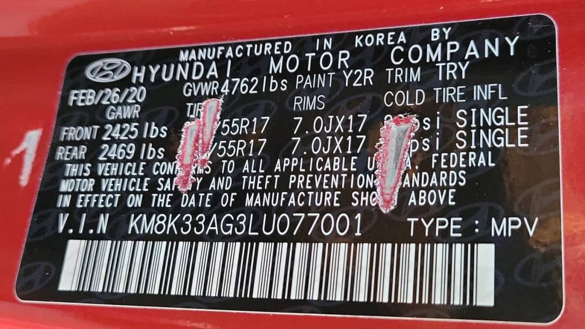 2020 Hyundai Kona Electric KM8K33AG3LU077001