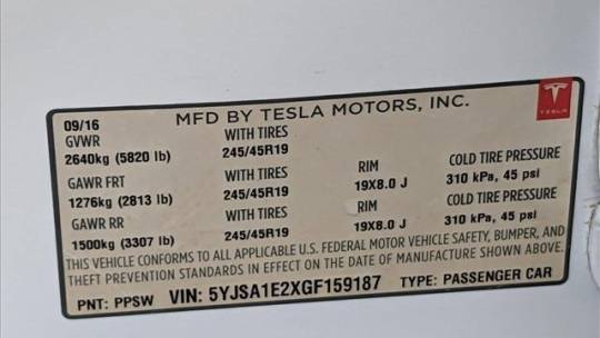 2014 Tesla Model S 5YJSA1S11EFP32051