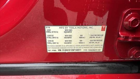 2016 Tesla Model S 5YJSA1E12GF149311