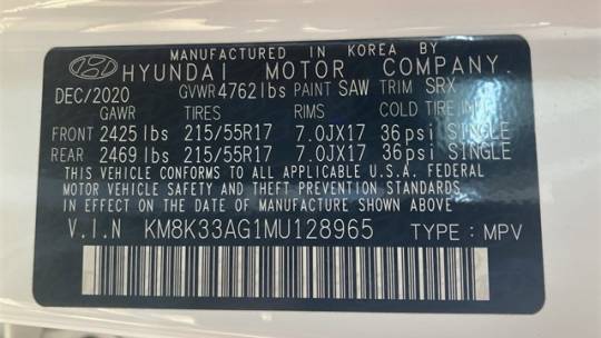 2021 Hyundai Kona Electric KM8K33AG1MU128965