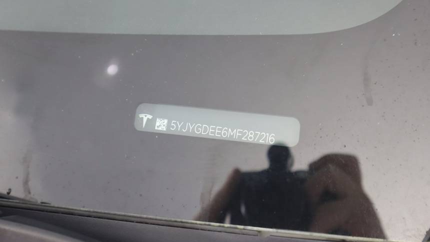 2021 Tesla Model Y 5YJYGDEE6MF287216