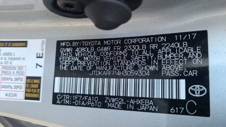 2017 Toyota Prius Prime JTDKARFP4H3059304