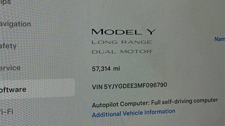 2021 Tesla Model Y 5YJYGDEE3MF096790