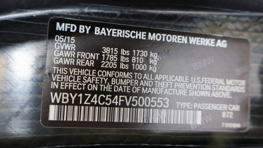 2015 BMW i3 WBY1Z4C54FV500553