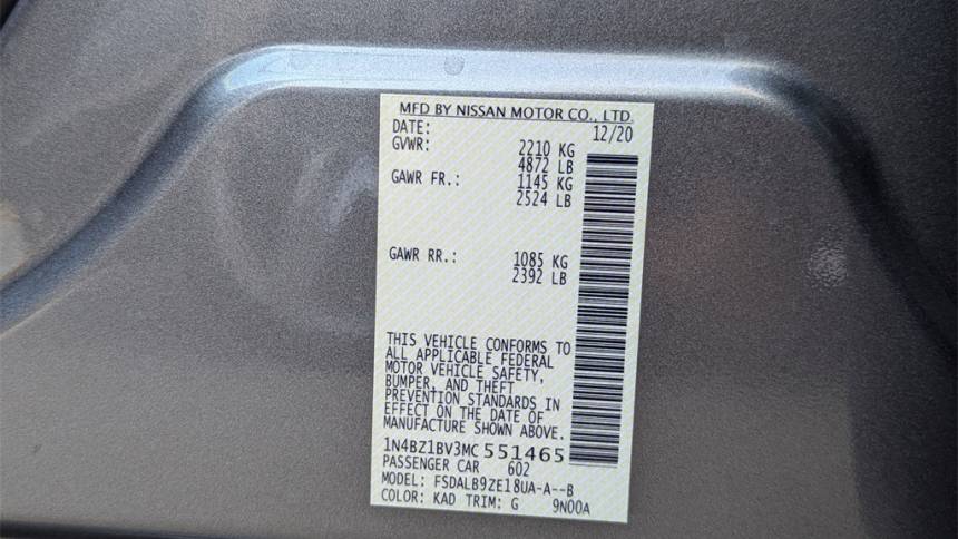 2021 Nissan LEAF 1N4BZ1BV3MC551465
