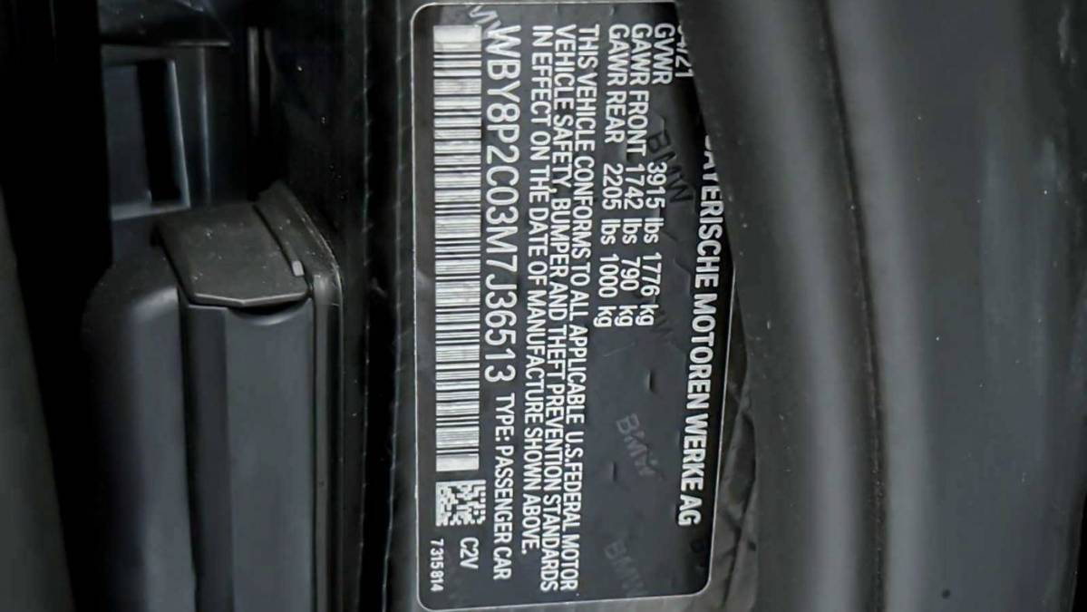 2021 BMW i3 WBY8P2C03M7J36513