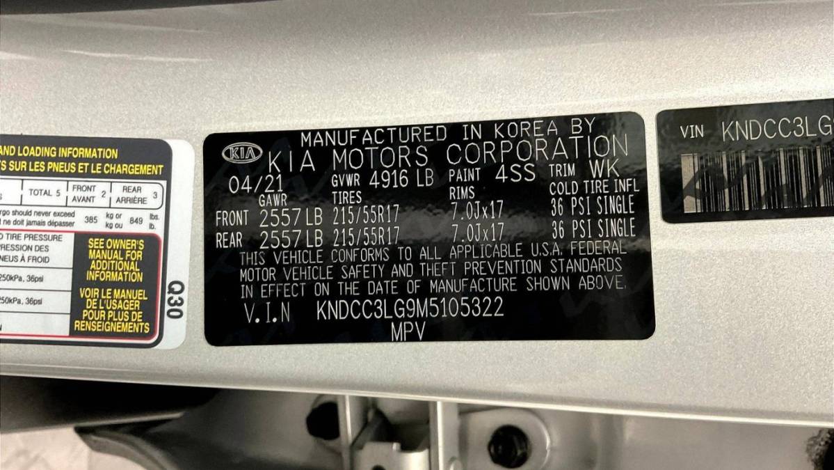 2021 Kia NIRO EV KNDCC3LG9M5105322