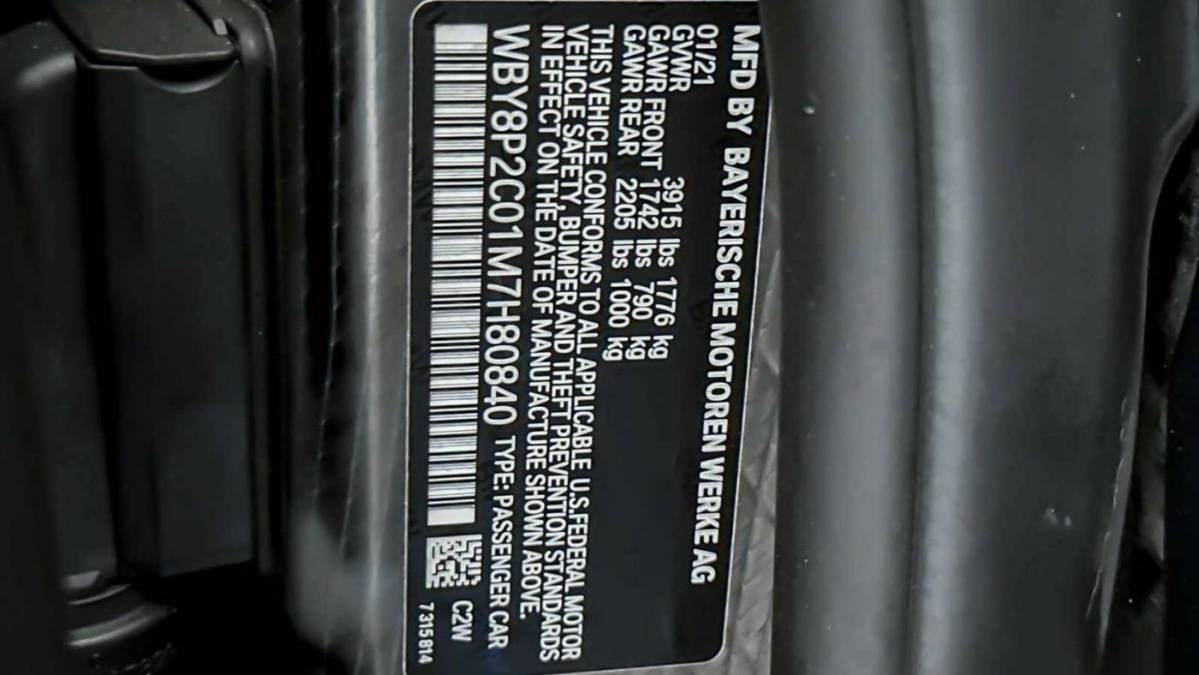 2021 BMW i3 WBY8P2C01M7H80840