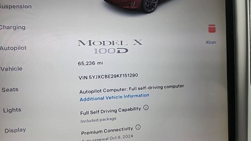 2019 Tesla Model X 5YJXCBE29KF151290