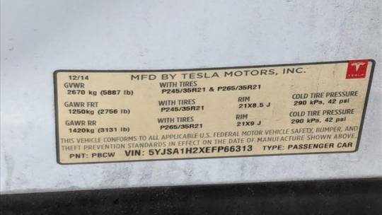 2014 Tesla Model S 5YJSA1H2XEFP66313