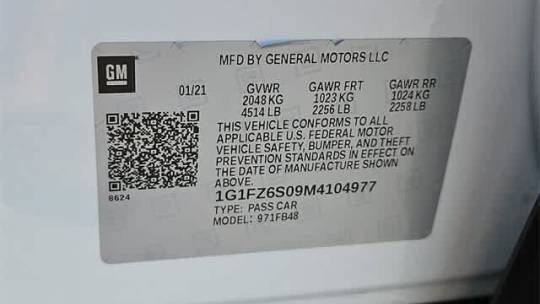 2021 Chevrolet Bolt 1G1FZ6S09M4104977