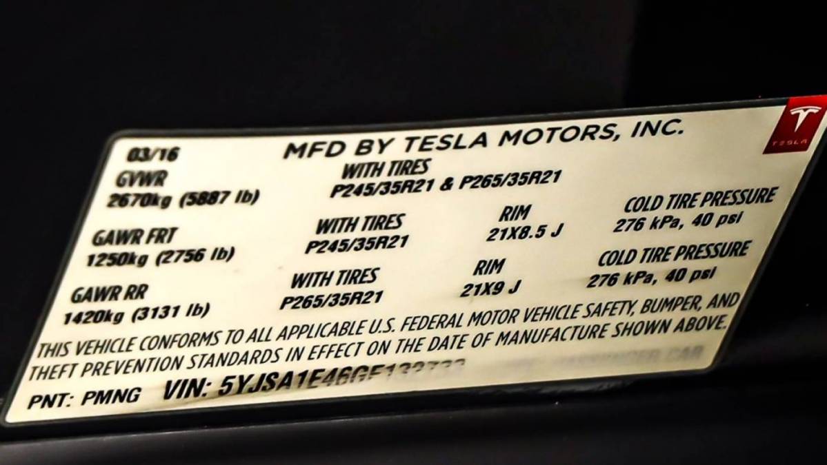 2016 Tesla Model S 5YJSA1E46GF132733