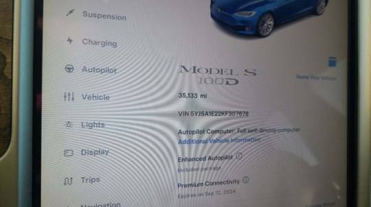 2019 Tesla Model S 5YJSA1E22KF307678