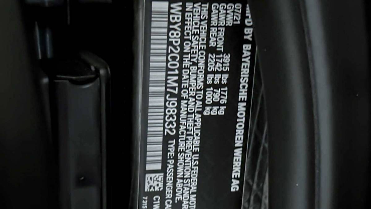 2021 BMW i3 WBY8P2C01M7J98332