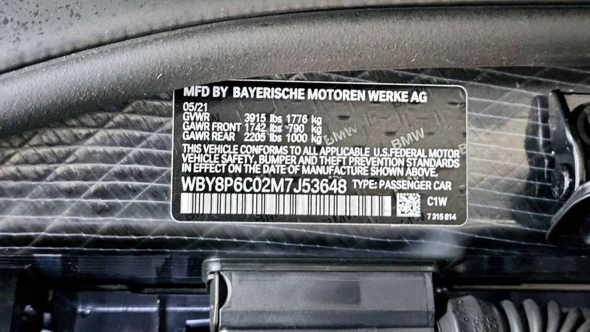 2021 BMW i3 WBY8P6C02M7J53648