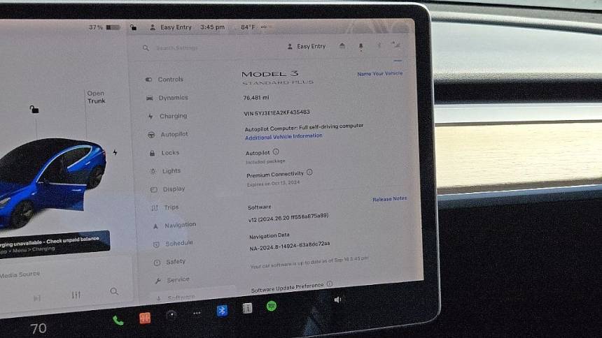 2019 Tesla Model 3 5YJ3E1EA2KF435483