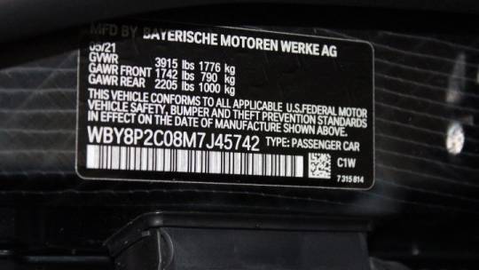 2021 BMW i3 WBY8P2C08M7J45742