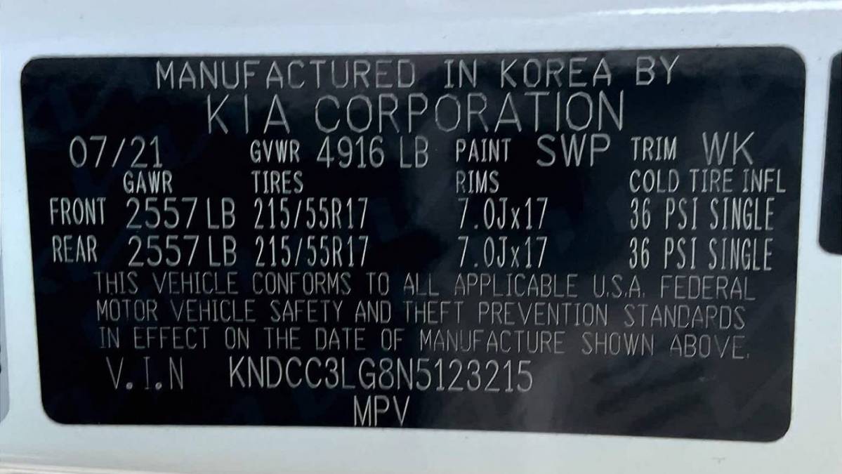 2022 Kia NIRO EV KNDCC3LG8N5123215