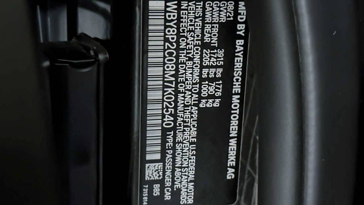 2021 BMW i3 WBY8P2C08M7K02540