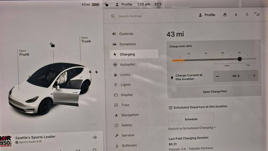 2021 Tesla Model Y 5YJYGDEE9MF098320