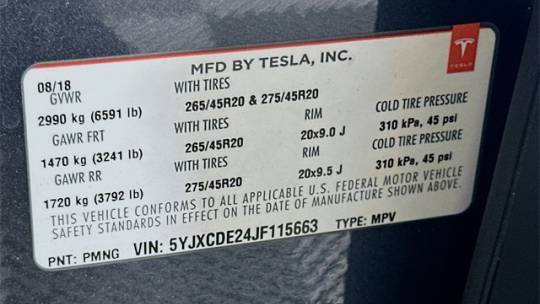 2018 Tesla Model X 5YJXCDE24JF115663