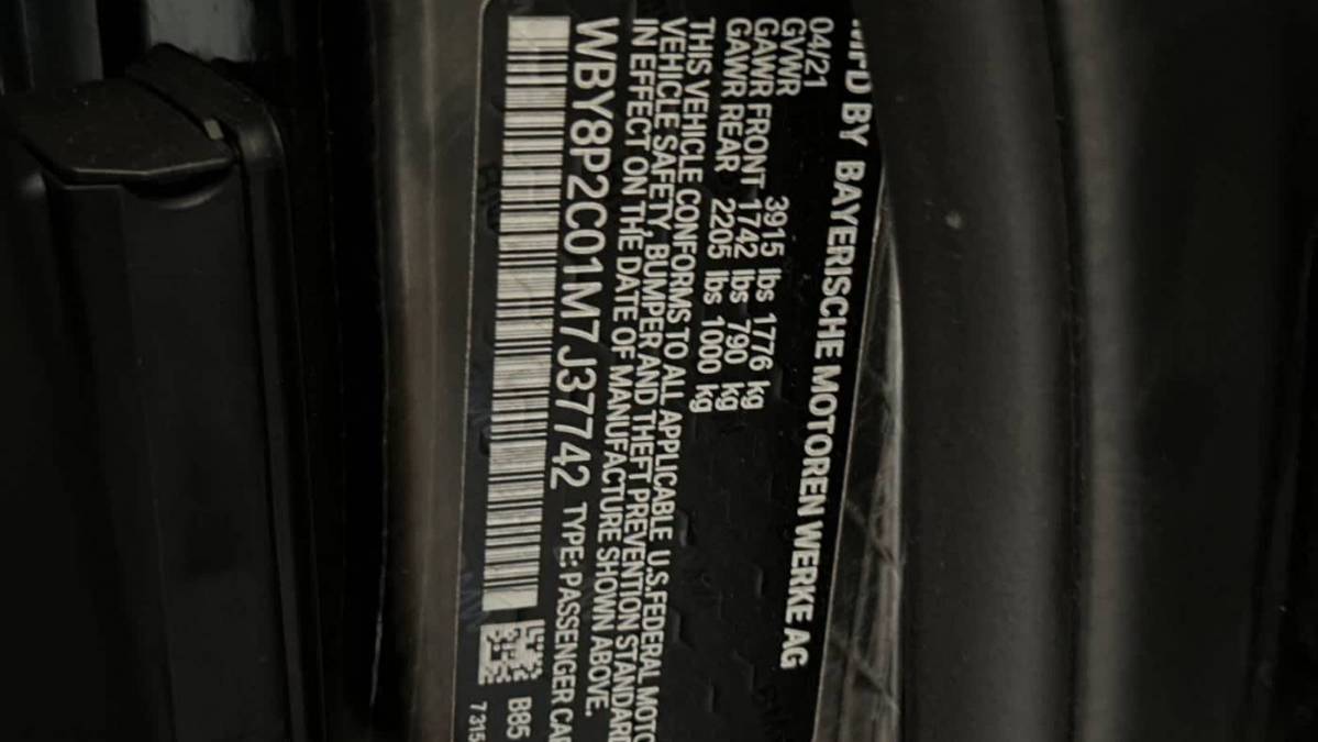 2021 BMW i3 WBY8P2C01M7J37742