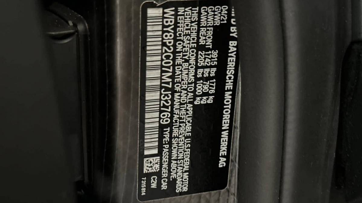 2021 BMW i3 WBY8P2C07M7J32769