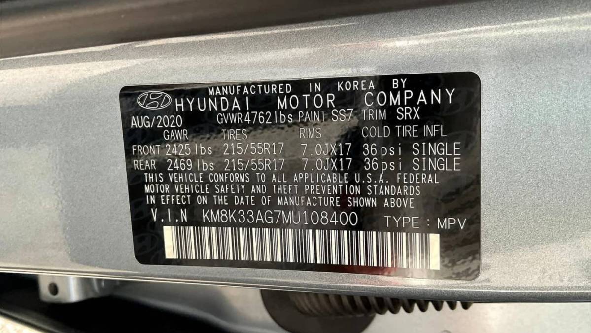 2021 Hyundai Kona Electric KM8K33AG7MU108400