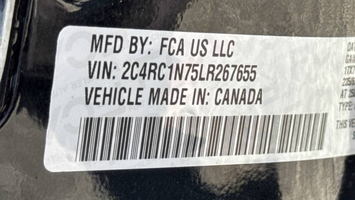 2020 Chrysler Pacifica Hybrid 2C4RC1N75LR267655