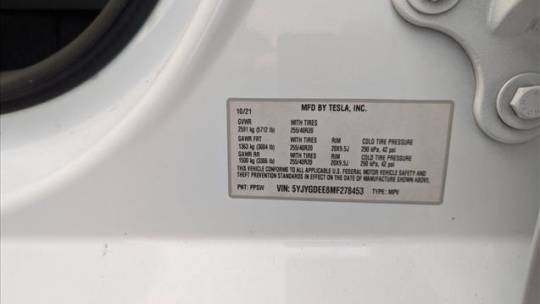 2021 Tesla Model Y 5YJYGDEE8MF278453