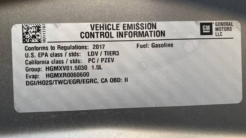 2017 Chevrolet VOLT 1G1RD6S5XHU111787