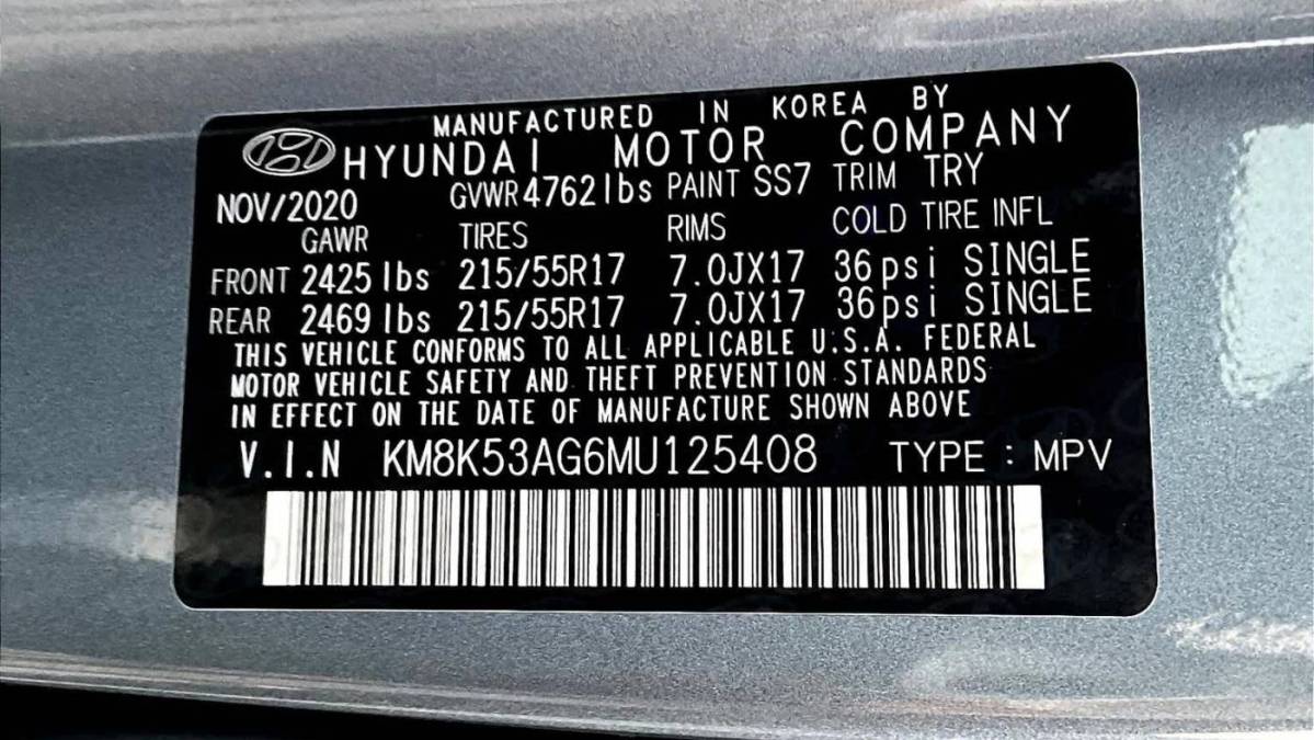 2021 Hyundai Kona Electric KM8K53AG6MU125408