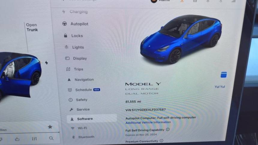 2020 Tesla Model Y 5YJYGDEEXLF037587