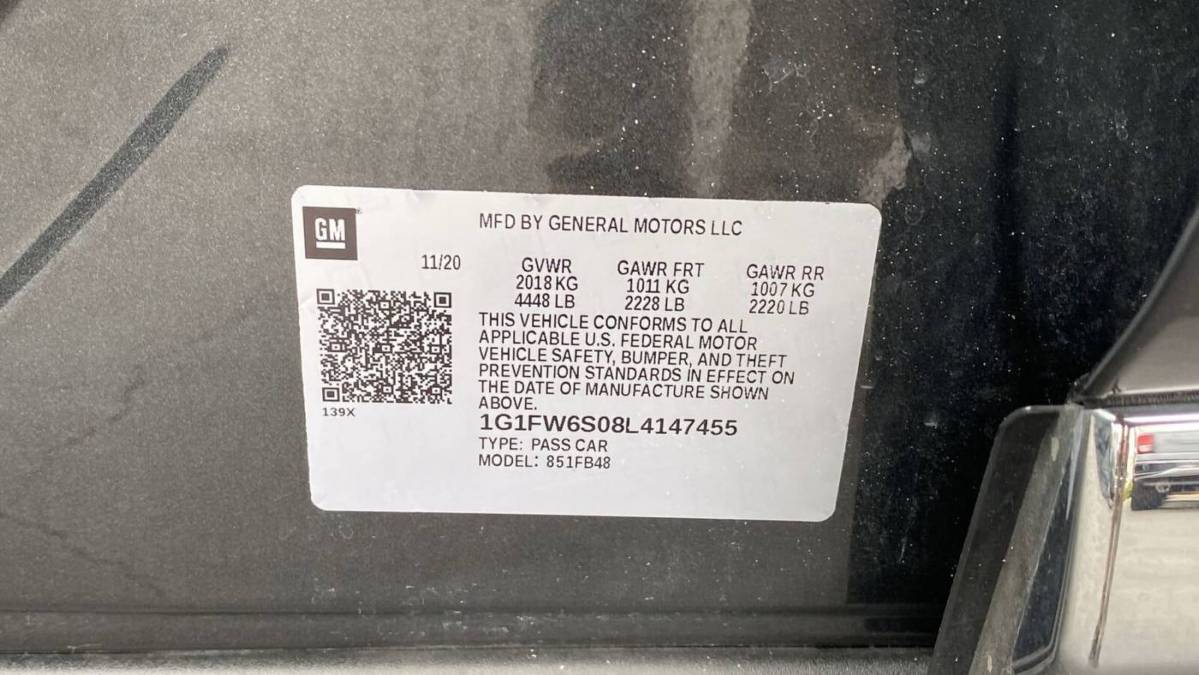 2020 Chevrolet Bolt 1G1FW6S08L4147455