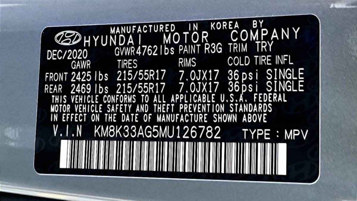 2021 Hyundai Kona Electric KM8K33AG5MU126782