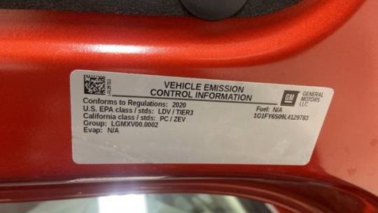 2020 Chevrolet Bolt 1G1FY6S09L4129783