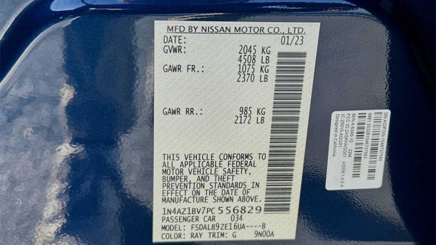 2023 Nissan LEAF 1N4AZ1BV7PC556829