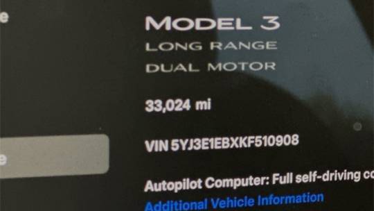 2019 Tesla Model 3 5YJ3E1EBXKF510908