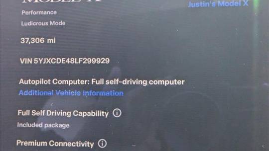 2020 Tesla Model X 5YJXCDE48LF299929