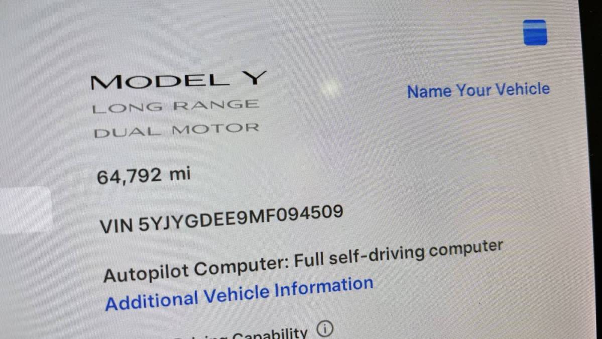 2021 Tesla Model Y 5YJYGDEE9MF094509