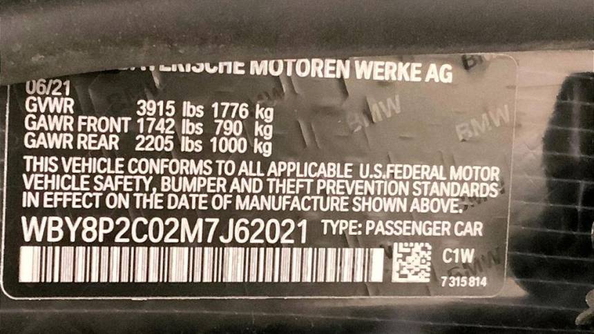 2021 BMW i3 WBY8P2C02M7J62021