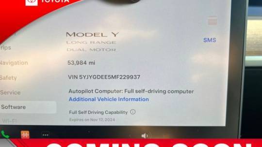 2021 Tesla Model Y 5YJYGDEE5MF229937