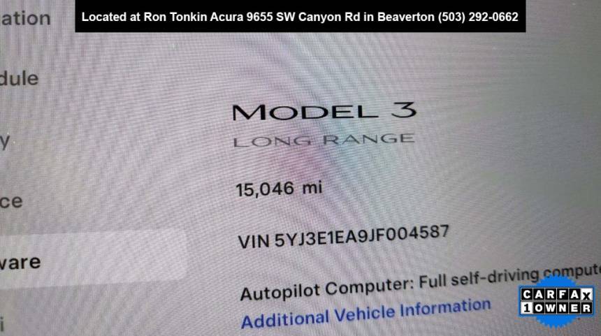 2018 Tesla Model 3 5YJ3E1EA9JF004587